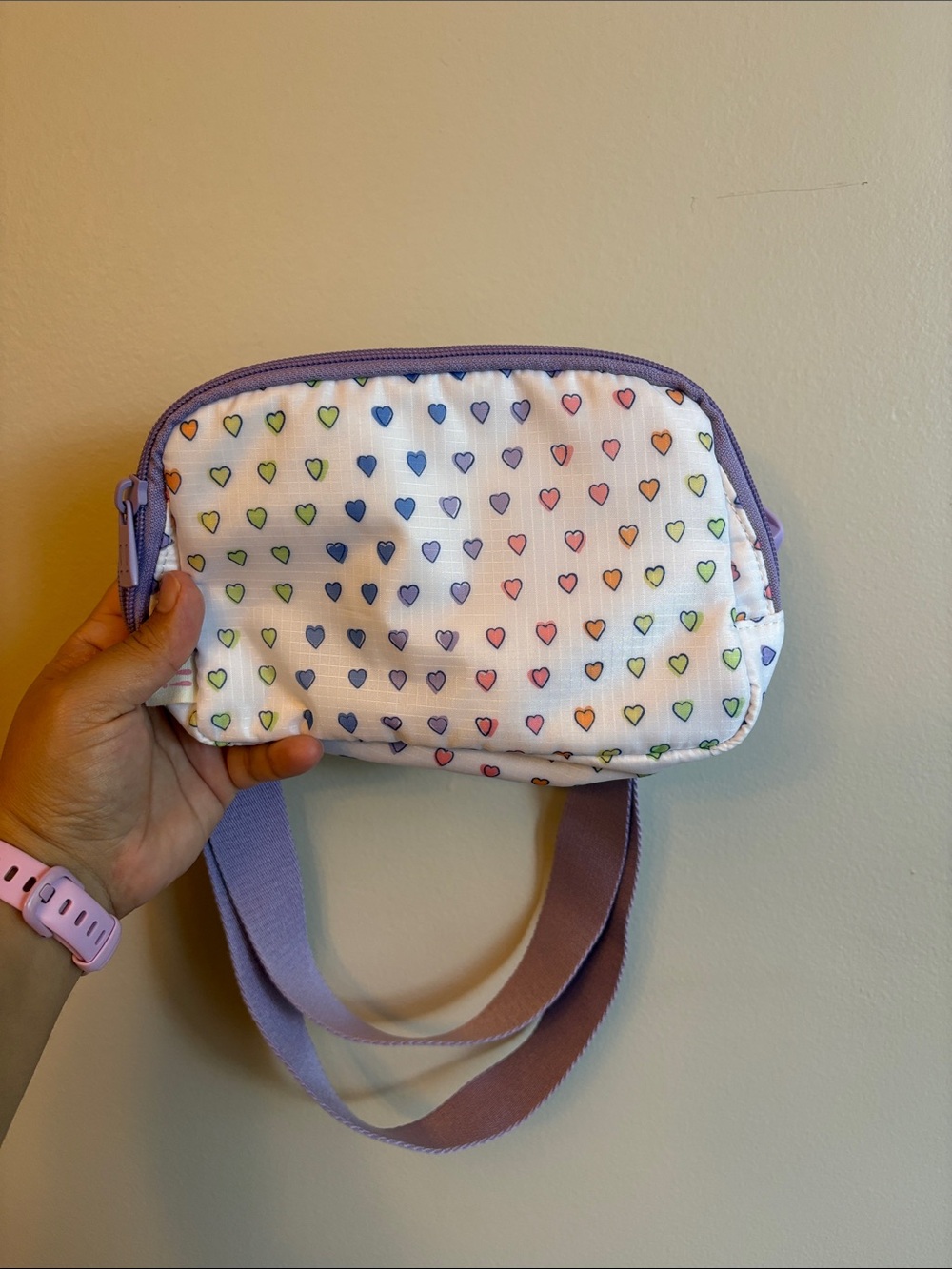 Roller rabbit rainbow hearts Fanny pack belt bag